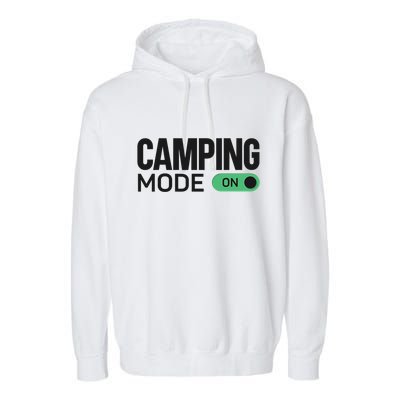 Camping Mode On Tent Garment-Dyed Fleece Hoodie
