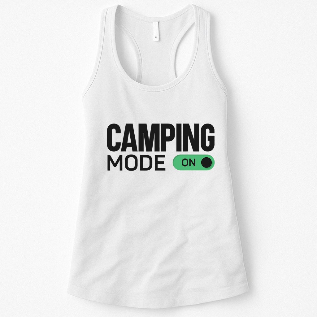 Camping Mode On Tent Womens Tank Top