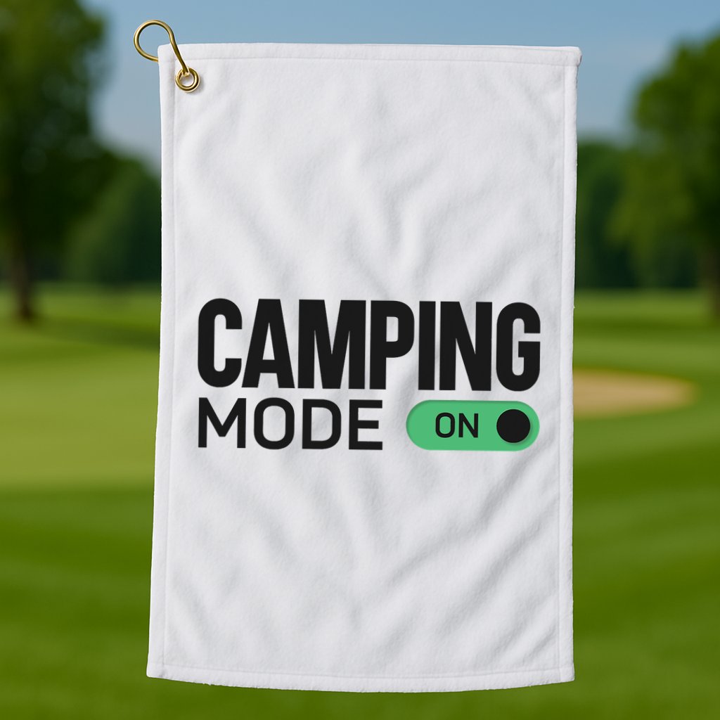 Camping Mode On Tent Golf Towel