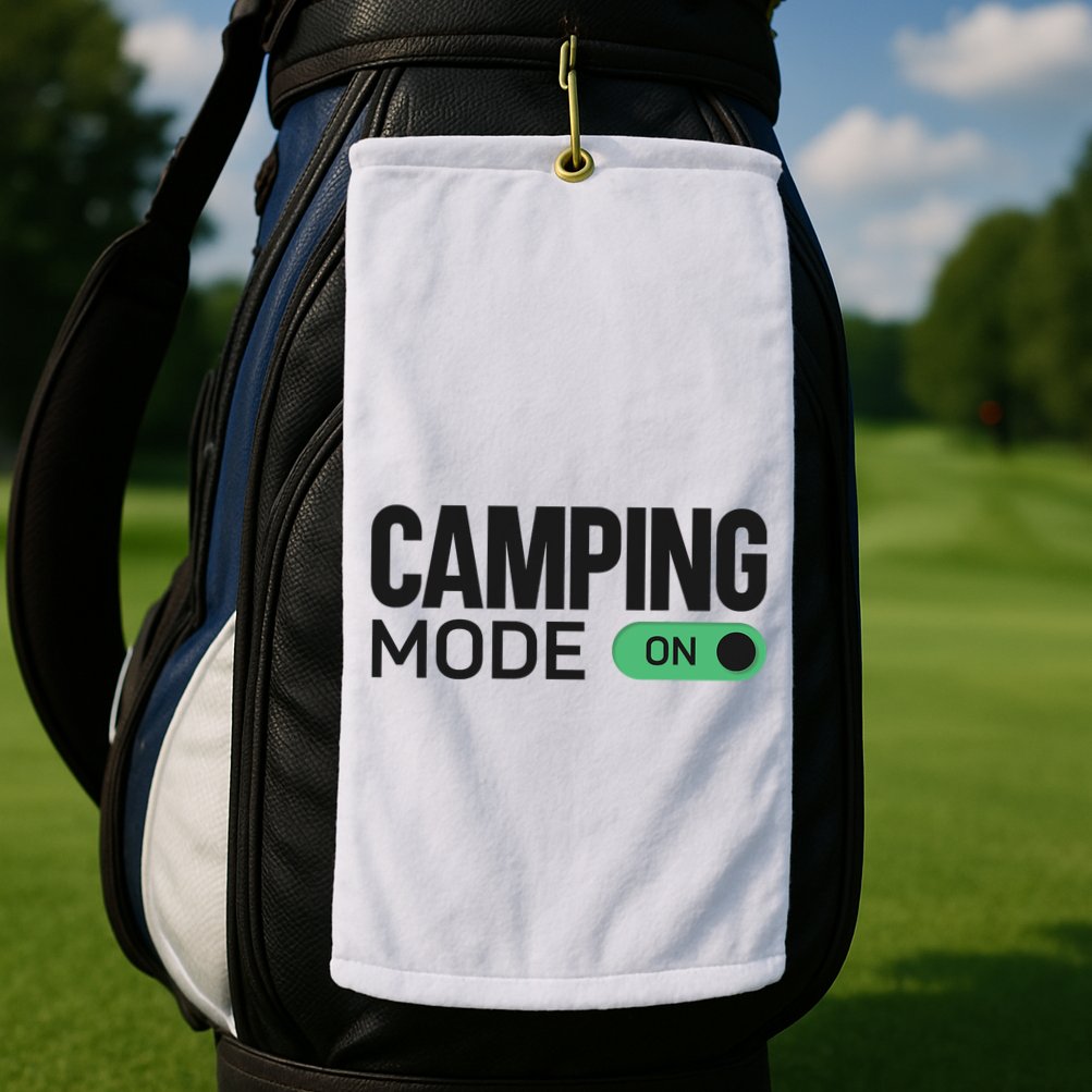 Camping Mode On Tent Golf Towel