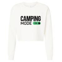 Camping Mode On Tent Cropped Pullover Crew