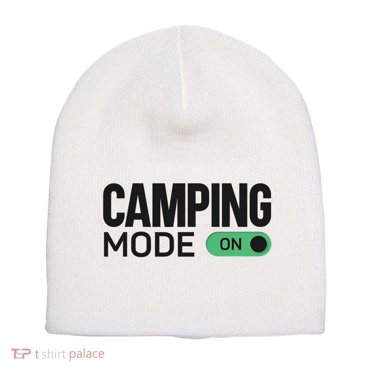 Camping Mode On Tent Short Acrylic Beanie