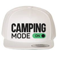 Camping Mode On Tent Wool Snapback Cap