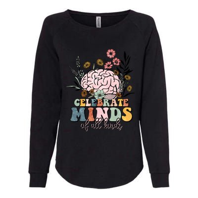 Celebrate Minds Of All Kinds Autism Awareness Womens California Wash Sweatshirt