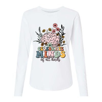 Celebrate Minds Of All Kinds Autism Awareness Womens Cotton Relaxed Long Sleeve T-Shirt