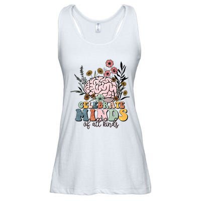 Celebrate Minds Of All Kinds Autism Awareness Ladies Essential Flowy Tank