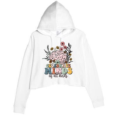 Celebrate Minds Of All Kinds Autism Awareness Crop Fleece Hoodie