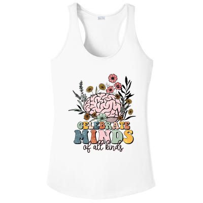 Celebrate Minds Of All Kinds Autism Awareness Ladies PosiCharge Competitor Racerback Tank