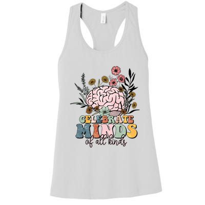 Celebrate Minds Of All Kinds Autism Awareness Women's Racerback Tank