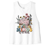 Celebrate Minds Of All Kinds Autism Awareness Women's Racerback Cropped Tank