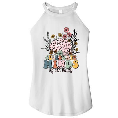 Celebrate Minds Of All Kinds Autism Awareness Women's Perfect Tri Rocker Tank