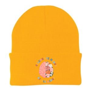 Celebrate Minds Of All Kinds Floral Brain Knit Cap Winter Beanie