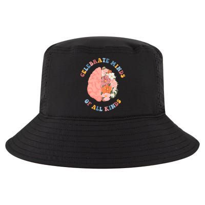 Celebrate Minds Of All Kinds Floral Brain Cool Comfort Performance Bucket Hat