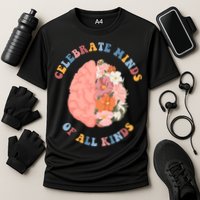 Celebrate Minds Of All Kinds Floral Brain Cooling Performance Crew T-Shirt