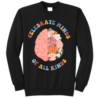 Celebrate Minds Of All Kinds Floral Brain Sweatshirt