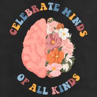Celebrate Minds Of All Kinds Floral Brain 11oz C Handle Ceramic Mug