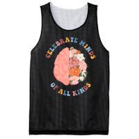 Celebrate Minds Of All Kinds Floral Brain Mesh Reversible Basketball Jersey Tank