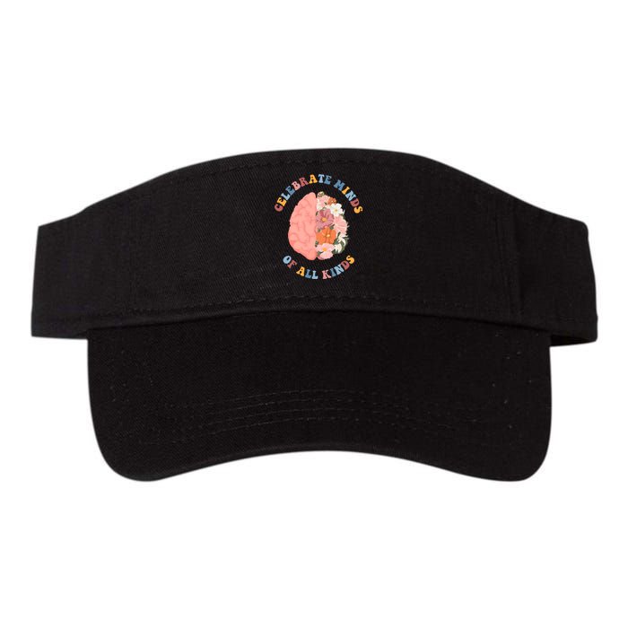 Celebrate Minds Of All Kinds Floral Brain Valucap Bio-Washed Visor