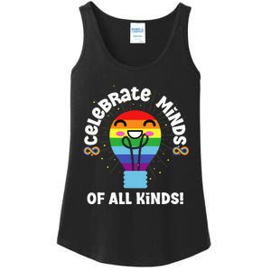 Celebrate Minds of All Kinds Red Instead Autism Ladies Essential Tank