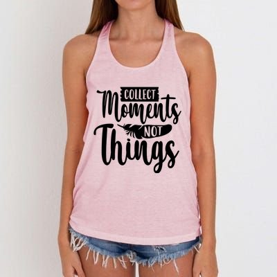 Collect Moments Outdoor Camping Trip Family Women's Knotted Racerback Tank