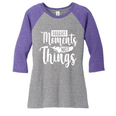 Collect Moments Outdoor Camping Trip Family Women's Tri-Blend 3/4-Sleeve Raglan Shirt