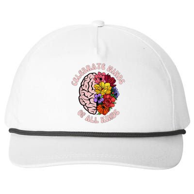 Celebrate Minds Of All Kinds Neurodiversity Autism Awareness Snapback Five-Panel Rope Hat