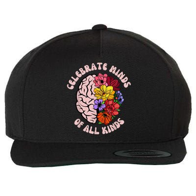 Celebrate Minds Of All Kinds Neurodiversity Autism Awareness Wool Snapback Cap