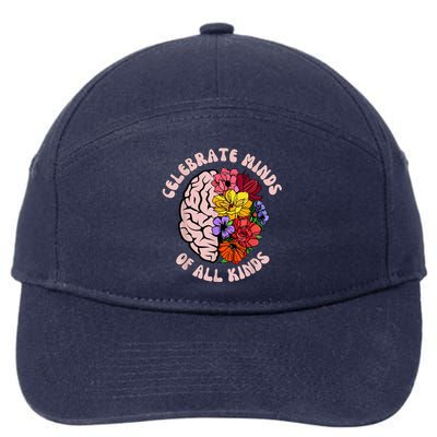 Celebrate Minds Of All Kinds Neurodiversity Autism Awareness 7-Panel Snapback Hat