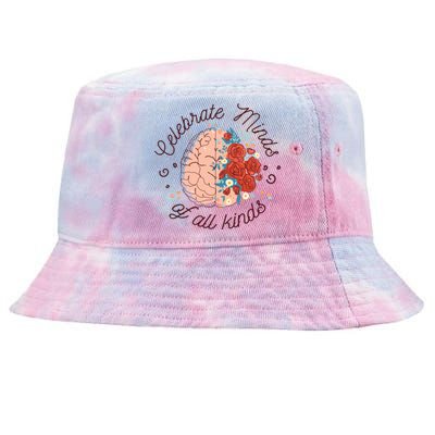 Celebrate Minds Of All Kinds Neurodiversity Autism Awareness Meaningful Gift Tie-Dyed Bucket Hat