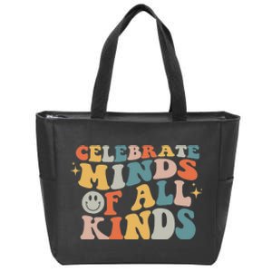 Celebrate Minds Of All Kinds Neurodiversity Autism Awareness Zip Tote Bag