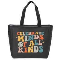 Celebrate Minds Of All Kinds Neurodiversity Autism Awareness Zip Tote Bag