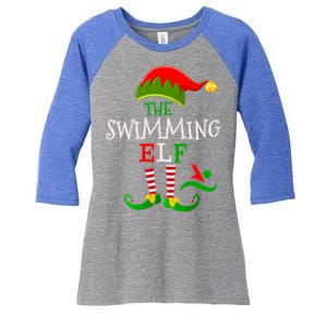 Christmas Matching Outfit For Holiday Party The Swimming Gift Women's Tri-Blend 3/4-Sleeve Raglan Shirt