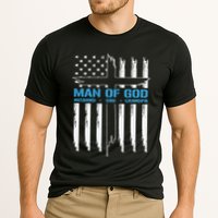 Christian Man Of God Cross American Flag Jesus Cooling Performance Crew T-Shirt
