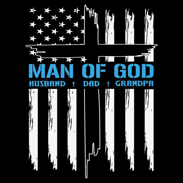 Christian Man Of God Cross American Flag Jesus Cooling Performance Crew T-Shirt
