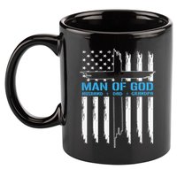 Christian Man Of God Cross American Flag Jesus 11oz C Handle Ceramic Mug