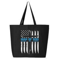 Christian Man Of God Cross American Flag Jesus 25L Jumbo Tote