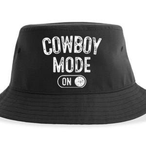 Cowboy Mode On Costume Funny Farmer Rodeo Gift Rancher Sustainable Bucket Hat