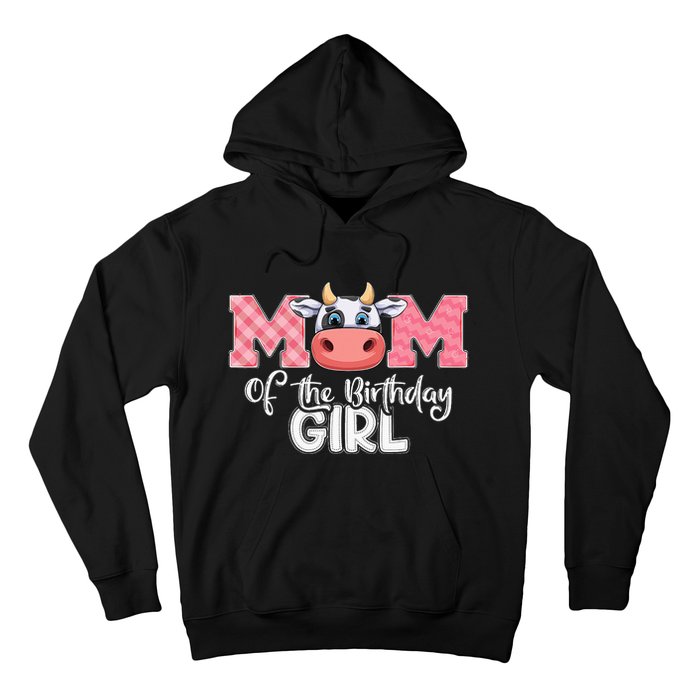 cute Mom of The Birthday Cow Family Farm Hoodie