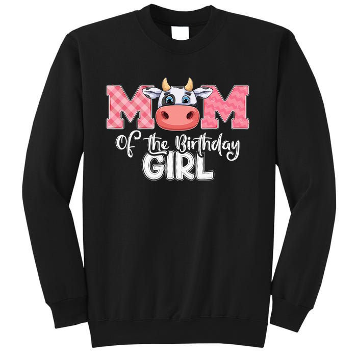 cute Mom of The Birthday Cow Family Farm Sweatshirt