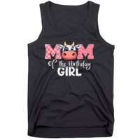 cute Mom of The Birthday Cow Family Farm Tank Top