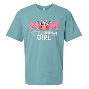 cute Mom of The Birthday Cow Family Farm Sueded Cloud Jersey T-Shirt