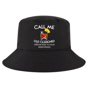 Call Me Old Fashioned Wisconsin State Cocktail Cool Comfort Performance Bucket Hat