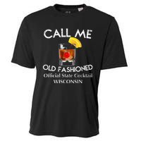 Call Me Old Fashioned Wisconsin State Cocktail Cooling Performance Crew T-Shirt