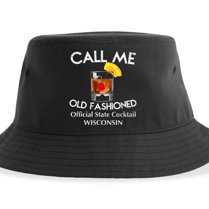 Call Me Old Fashioned Wisconsin State Cocktail Sustainable Bucket Hat