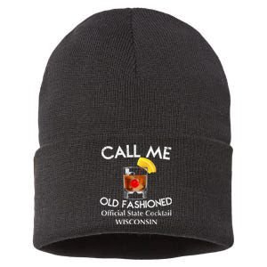 Call Me Old Fashioned Wisconsin State Cocktail Sustainable Knit Beanie