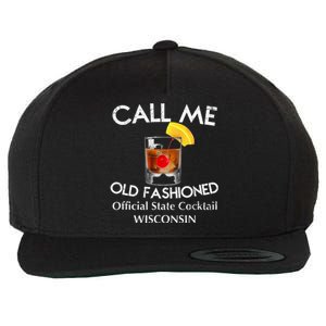 Call Me Old Fashioned Wisconsin State Cocktail Wool Snapback Cap