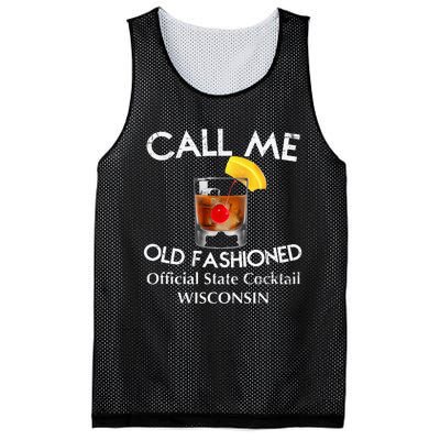 Call Me Old Fashioned Wisconsin State Cocktail Mesh Reversible Basketball Jersey Tank