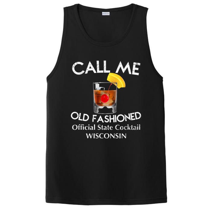 Call Me Old Fashioned Wisconsin State Cocktail PosiCharge Competitor Tank