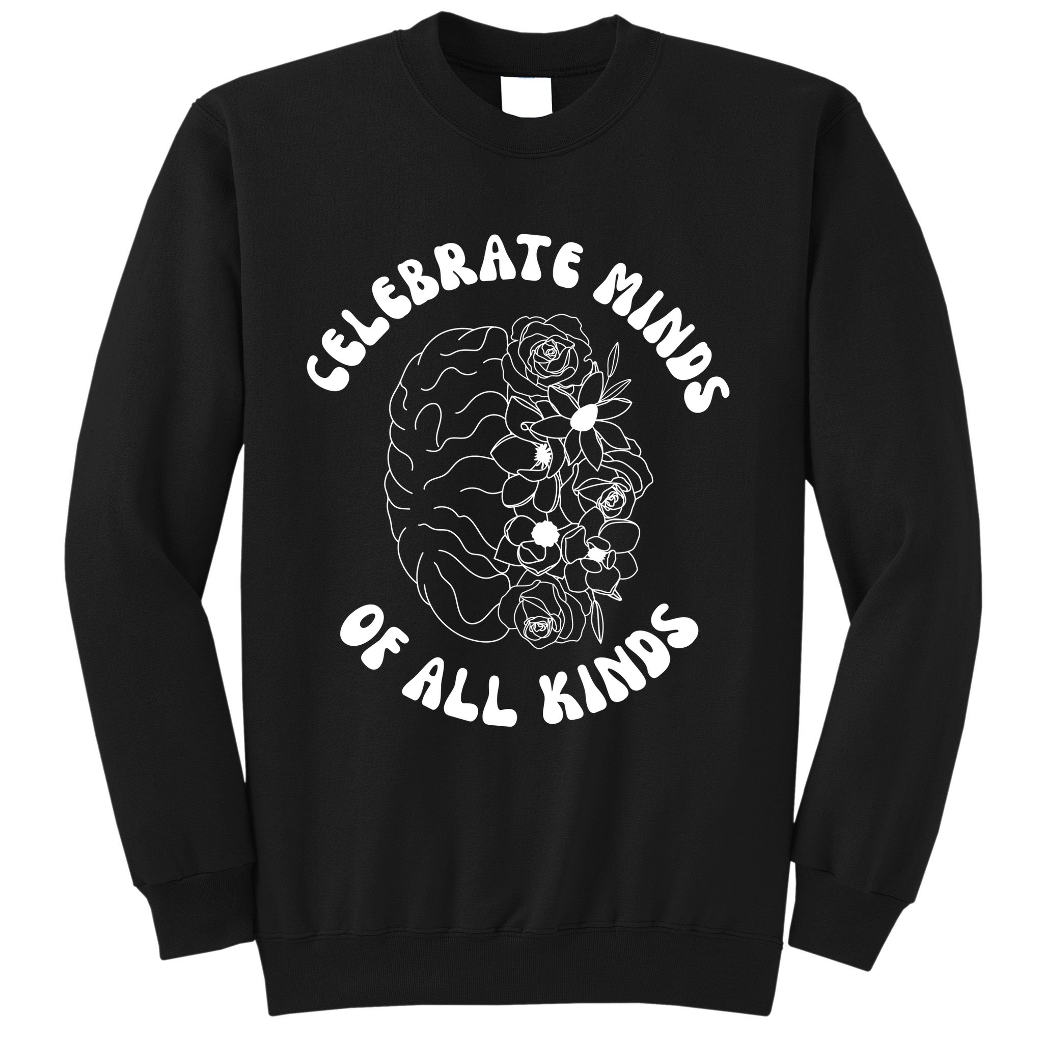 Celebrate Minds Of All Kinds Floral Brain Sweatshirt
