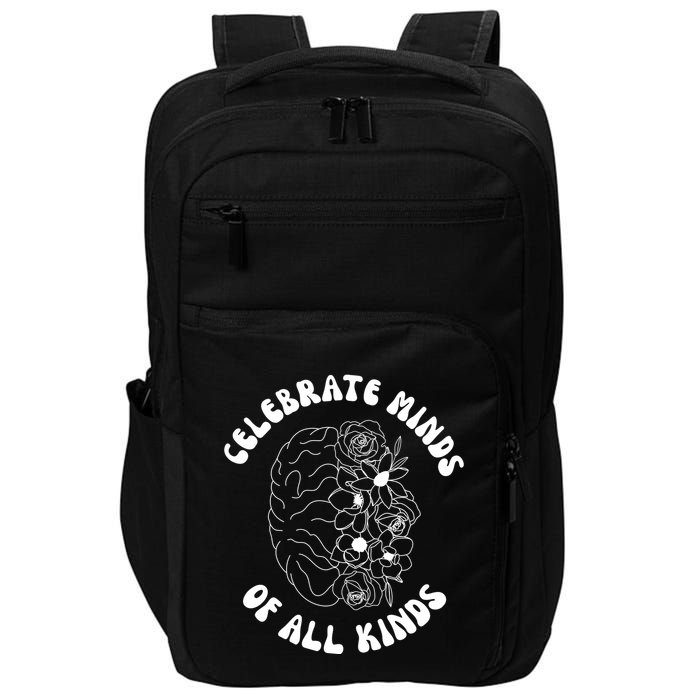 Celebrate Minds Of All Kinds Floral Brain Impact Tech Backpack